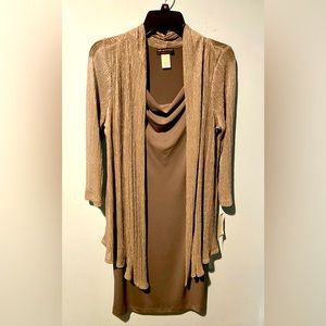 Silver / Gray Holiday dress.  Size 6. Connected Apparel brand, made in Mexico